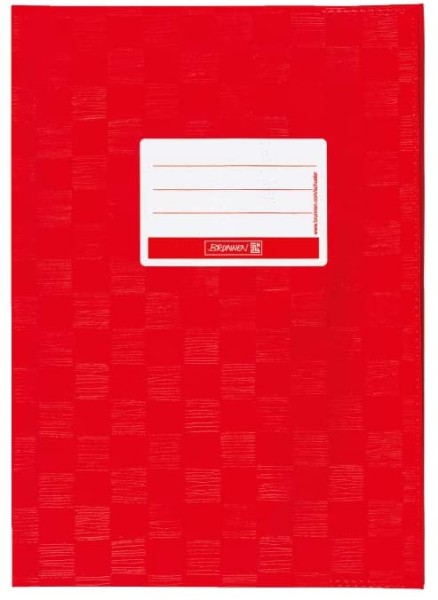 Brunnen 104052524 Hefthülle / Heftumschlag (A5, Folie, mit Namensschild) rot