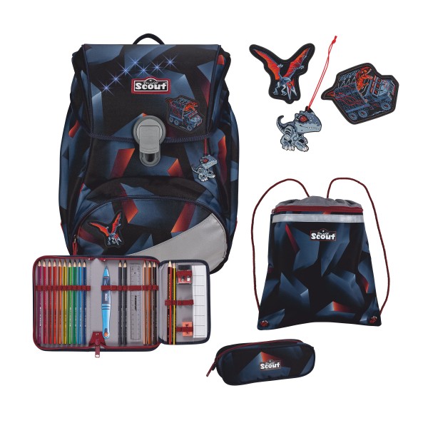 Scout Neo Exklusiv LED Gravity Schulranzen-Set, 4-Teilig für Kinder