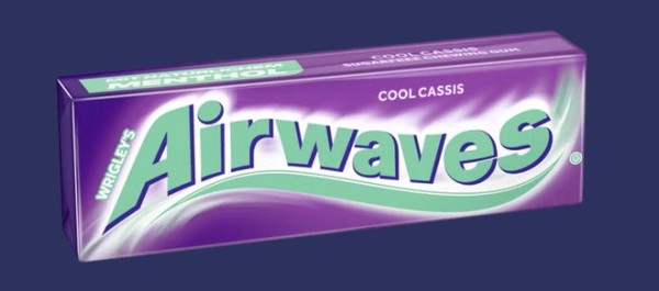 Airwaves Cool Cassis Kaugummi - 1 Einzelpackung