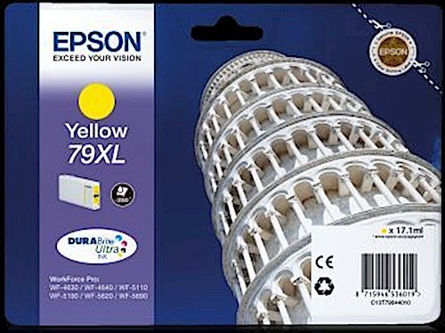 Original Epson Tintenpatrone gelb (C13T79044010, T7904)