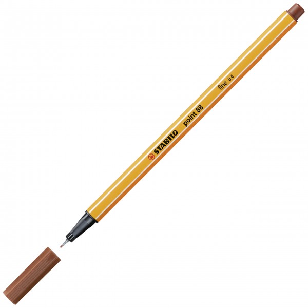 Fineliner - STABILO point 88 - Einzelstift - rötel