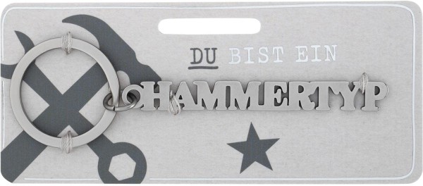 Sheepworld, Gruss und Co - 47757 - Schlüsselanhänger, Hammertyp, Metall, Größe mit Schlüsselring: 9,6cm x 3cm, Farbe: Silber