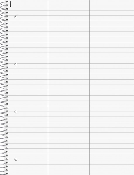 Brunnen Notizblock / Collegeblock Student Premium Vokabellineatur, mit zwei Teilungslinien, 4-fach-gelocht (Veredeltes DeckBlatt mit Metallic-Effekt,