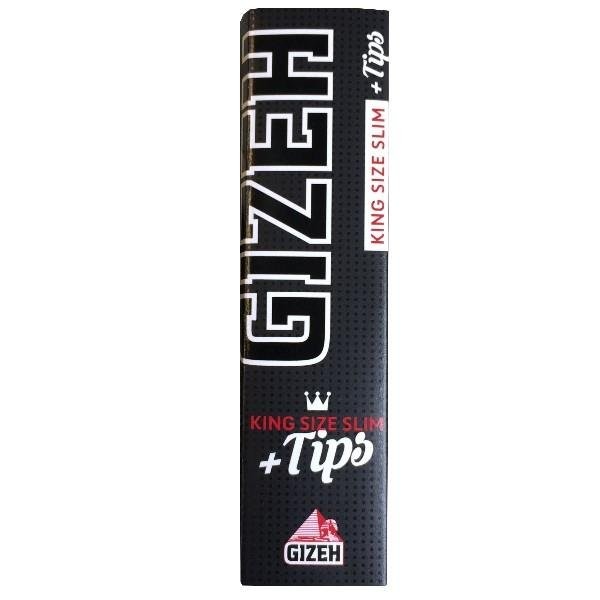 Zigarettenpapier King Size Slim + Tips Gizeh Papier Black