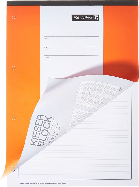 Kieserblock Block A4 Lineatur 3 - 50 Blatt BRUNNEN 1042923