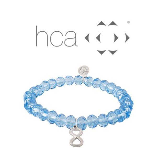 HCA Glassteinarmband - Unendlichkeit - Element in silber (in 2 verschiedenen Farben erhältlich)