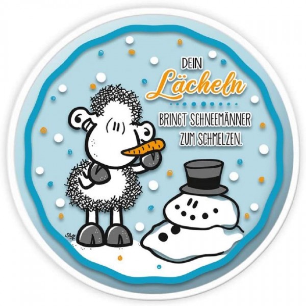 Sheepworld - 49837 - Handwärmer, Schaf, Dein Lächeln bringt Schneemänner zum Schmelzen, rund, 9cm