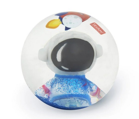 LEGAMI - Leuchtender Hüpfball Flummi Space - Light-Up Bouncy Ball, Glitzerdetails, Batterien enthalten, Nicht austauschbar, Durchmesser 8,3 cm, blau