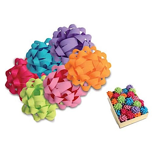 Rosette kräftig matt Poly bunt sort. ein Stück