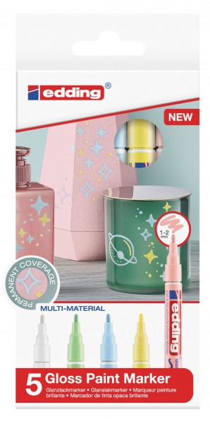 edding e-751/5 S CR paint marker pastell sort.