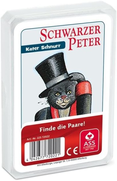 Schwarzer Peter Kater Schnurr ASS Altenburger Spielkarten für Gesellschaftsspiele