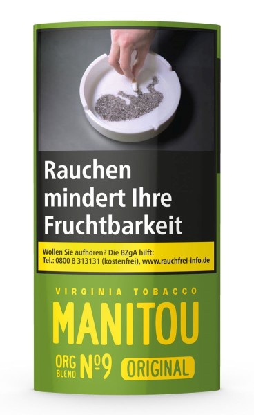 Manitou Zigarettentabak Organic Blend No. 9 Green ein Päckchen á 30 g