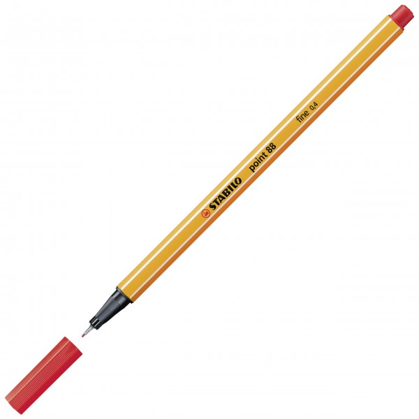 Fineliner - STABILO point 88 - Einzelstift - rot