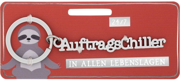 Sheepworld, Gruss und Co - 47761 - Schlüsselanhänger, Auftragschiller, Metall, Größe mit Schlüsselring: 9,6cm x 3cm, Farbe: Silber