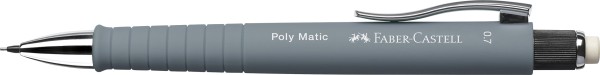 Faber-Castell 133388 - Druckbleistift Poly Matic, 0.7 mm, grau, 1 Stück
