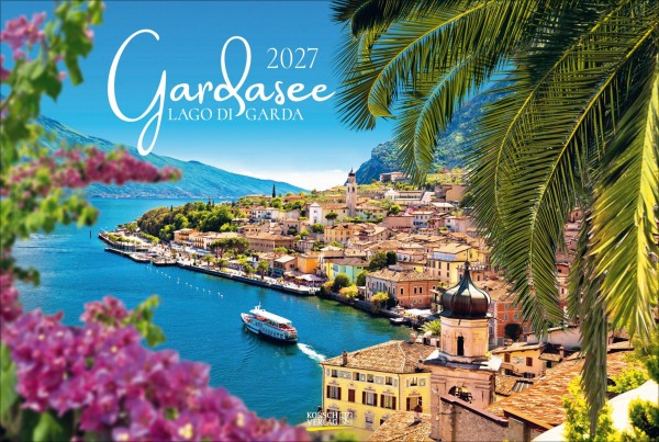 Gardasee 2027: Großer Foto-Wandkalender über größten See Italiens. Panorama Querformat: 58 x 39 cm.
