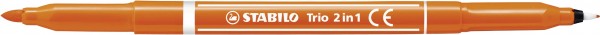 Filzstift und Fineliner in einem - STABILO Trio 2 in 1 - Einzelstift - orange