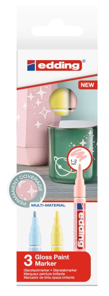 edding e-751/3 S CR paint marker pastell sort.
