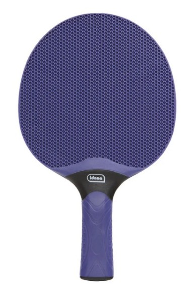 Idena - Tischtennisschläger mit geradem Griff, Wetter- und stoßfester Outdoor Schläger aus Kunststoff, abwaschbar und wasserfest