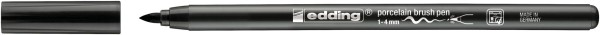Edding 4200 Porzellanstift, Brushpen 1-4mm, schwarz