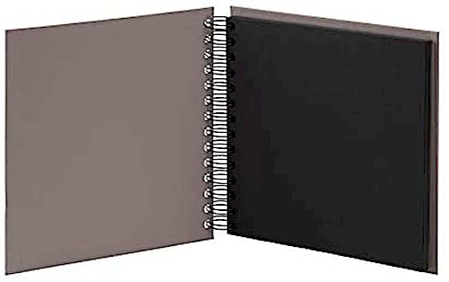 Rössler 1329452495 - S.O.H.O. Wire-O-Fotoalbum 180 x 180 mm, 60 schwarze Seiten, Taupe, 1 Stück