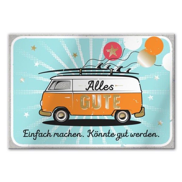 Magnet, Happy Life - 45699 - Magnet mit Umschlag Nr. 20, Alles Gute Einfach Machen. Könnte gut Werden. 5,5cm x 8cm