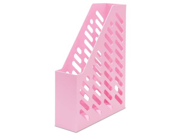HAN Stehsammler KLASSIK moderner Stehsammler, Prospektsänder, Unterlagenhalter, Zeitungsständer bis Format A4/C4, premium Qualität, pastellrosa - ein