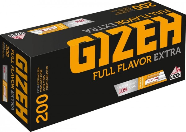 Gizeh Full Flavor Extra Filterhülsen 200er Box extra Langer Filter