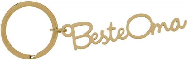 Sheepworld, Gruss und Co - 47029 - Schlüsselanhänger, Beste Oma, Metall, Größe mit Schlüsselring: 9,6cm x 3cm, Farbe: Gold