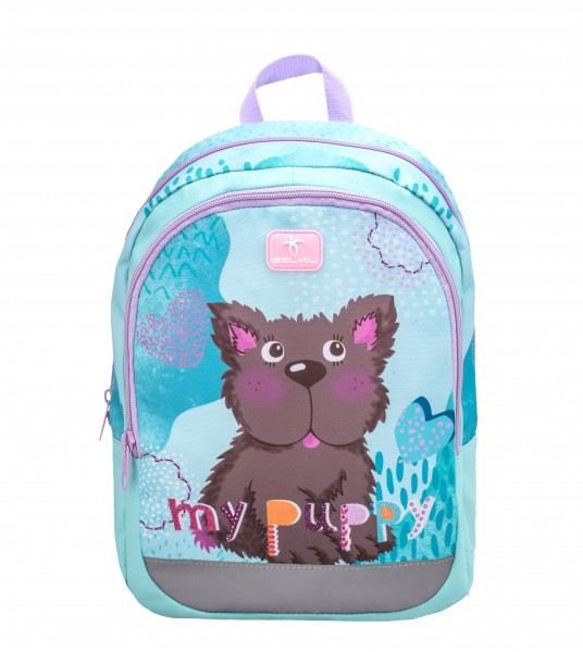 Belmil Kinderrucksack mädchen für 3-6 Jährige - Super Leichte 260 g/Kindergarten/Krippenrucksack Kindergartentasche Kindertasche/Hündchen/Türkis, Blue