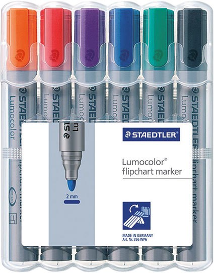 Flipchartmarker Lumocolor 6St Box