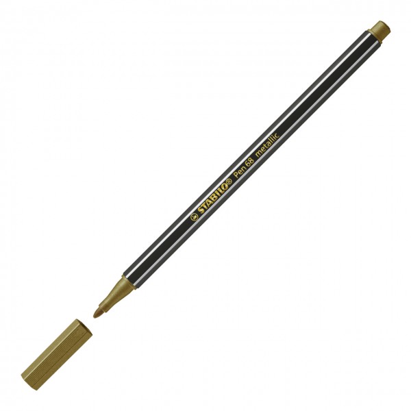 Premium Metallic-Filzstift - STABILO Pen 68 metallic - Einzelstift - gold