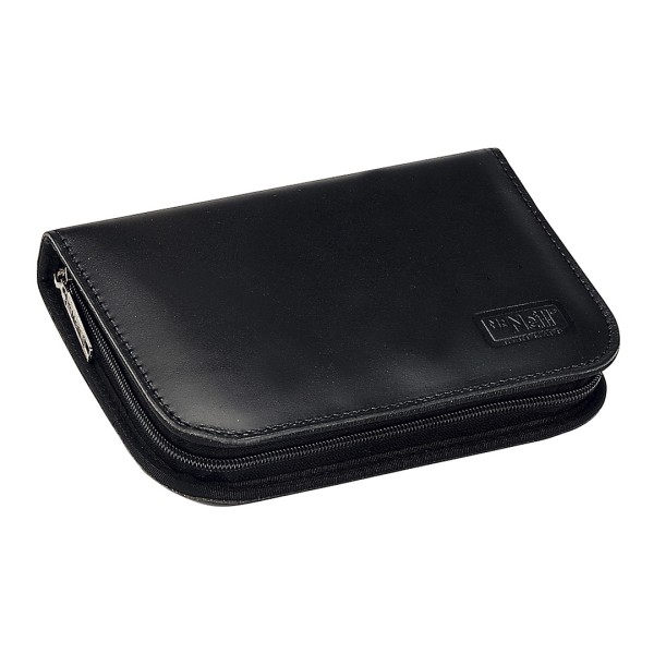 Leder Schüler-Etui Mäppchen schwarz - McNeill