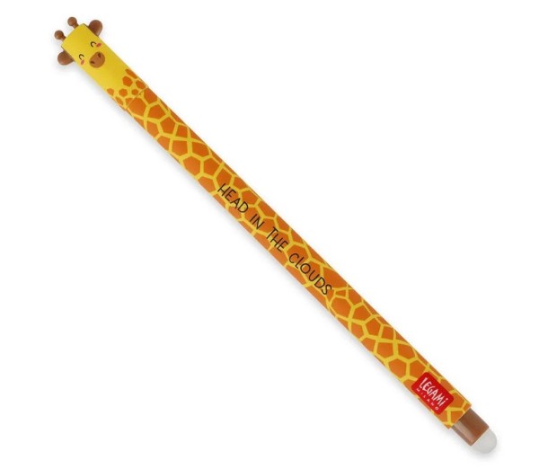 LEGAMI - Giraffe Gelschreiber, radierbar, mit Kugel am Ende zum Löschen der Tinte, ohne das Blatt zu beschädigen, wärmeempfindliche Tinte, Spitze Ø 0,