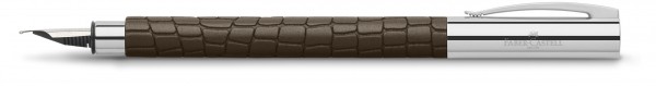 Faber-Castell 146050 Füller Ambition, Feder M, 3D Croco Braun
