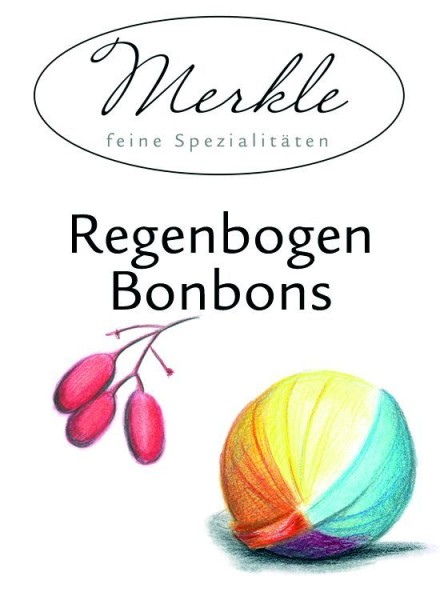Regenbogenbonbons 125g - Bunte Gute Laune Fruchtbonbons, leicht sauer