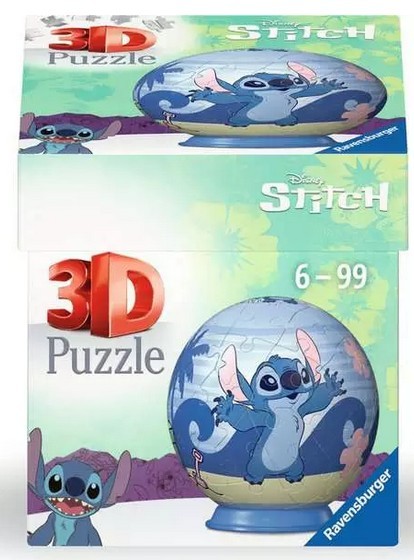 Ravensburger 3D Puzzle 11597 - Puzzle-Ball Disney Stitch - für große und kleine Stitch Fans ab 6 Jahren