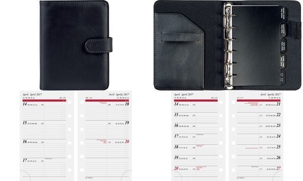 rido/idé 706704590 Zeitplansysteme/Ringbuchkalender/Timer Timing (7,6 x 12,7 cm, Kunstleder-Ringbuch, mit Lasche, 6-Ring-Kipphebelmechanik, ohne Kalen
