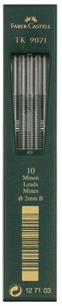 FaberCastell Fallmine 9071, 2 mm, B/2B/3B/HB, 10St zum Nachfüllen