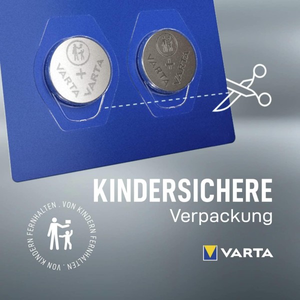 VARTA Batterien Knopfzelle CR1632, 1 Stück, Lithium Coin, 3V, kindersichere Verpackung, für elektronische Kleingeräte - Autoschlüssel, Fernbedienungen