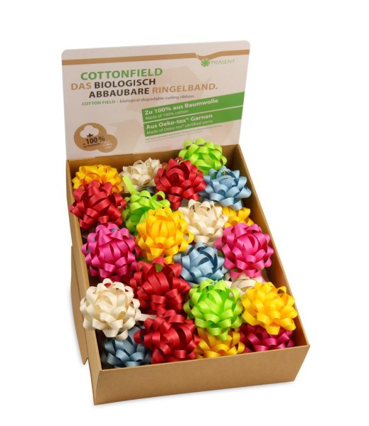 Rosette Baumwolle sortiert Durchmesser 8cm Ganzjahresfarben ein Stück