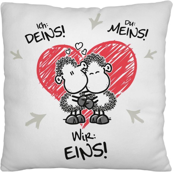 Sheepworld Plüschkissen Motiv Wir eins Geschenkartikel