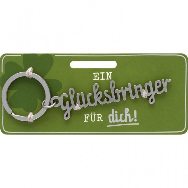 Schlüsselanhänger Glückbringer Metall Farbe: Silber mit Schlüsselring 47046