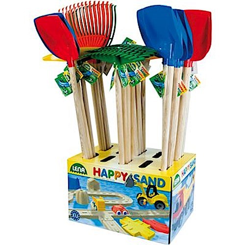 Lena - Happy Sand - Gartengeräte lang mit 60cm Holzstiel, verschiedene Farben - 1 Stck nicht auswählbar