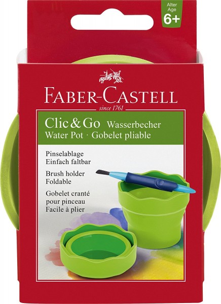 Faber Castell Wasserbecher Clic &amp; Go (rot)