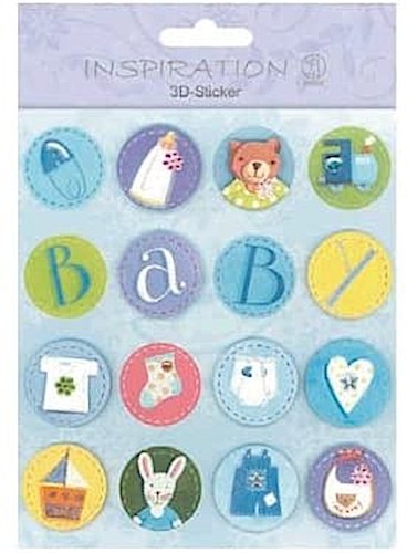 3D-Sticker Baby, bestehend aus mehreren Ebenen, hochwertige Materialien, selbstklebend, zum Verzieren von Grußkarten, Scrapbooking und für andere Bast