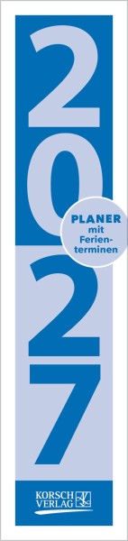 Streifenplaner Compact Blau 2027: Wandplaner und Bürokalender als praktische Monatsübersicht I Streifenkalender schmal: 11,8 x 50 cm