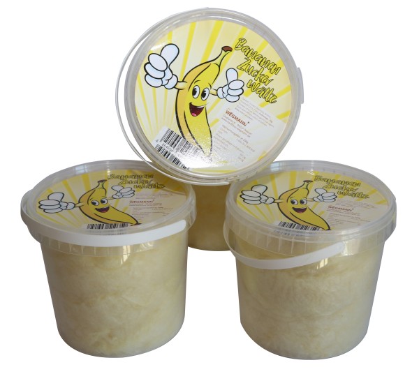 Zuckerwatte Banane im Eimer | Premium Qualität