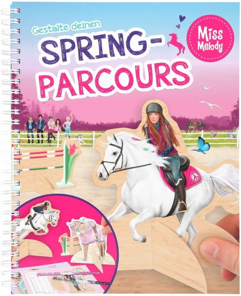 Depesche 10901 Miss Melody - Malbuch mit Bastelseiten, Gestalte deinen Spring-Parcours, ca. 24,5 x 20 x 1,5 cm