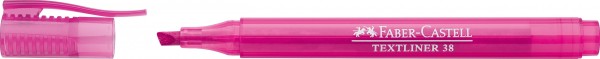 Faber-Castell 157728 - Textmarker Textliner 38, in Stiftform mit Clip, pink